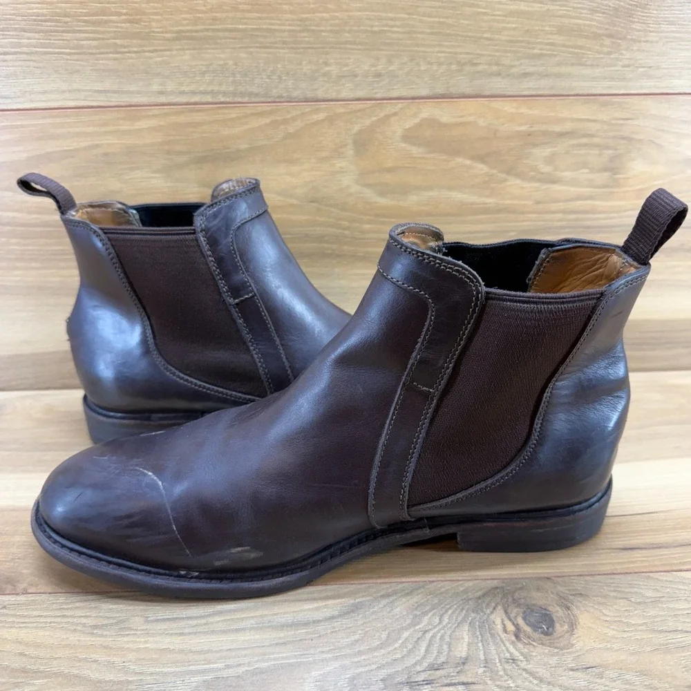 Proxon Chelsea Steel Toe Chelsea Boots Mens 9 Dark Brown Leather Good Year Welt